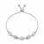 925 silver floral heart charm bracelet for women