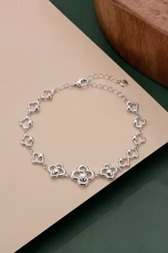 925 silver sparkling infinity bracelet for women