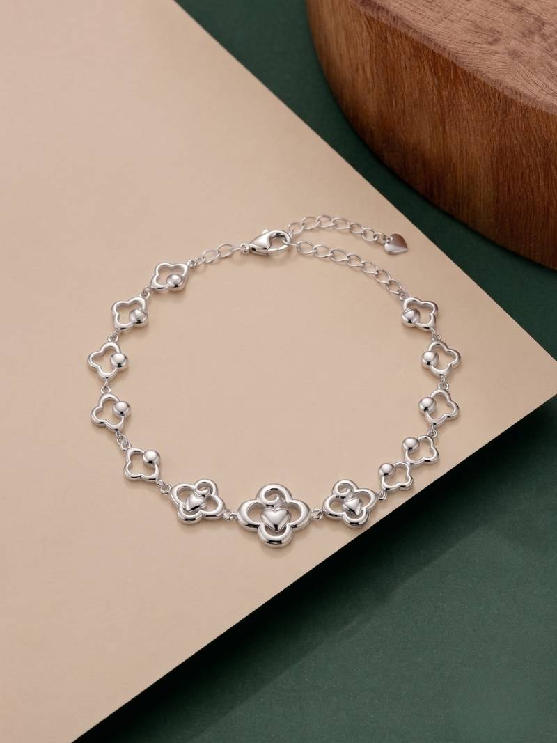 925 silver sparkling infinity bracelet for women