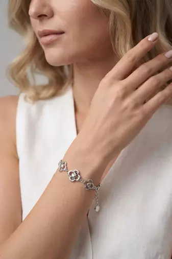 925 silver sparkling infinity bracelet for women