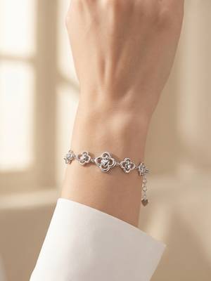 925 silver sparkling infinity bracelet for women 3