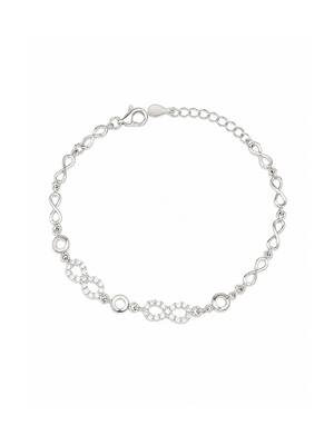 925 silver crystal heart pendant bracelet for women 3
