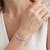 925 silver three heart ribbon bracelet for women