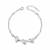 925 silver three heart ribbon bracelet for women