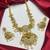 South Indian Temple Jewelry Set, Lakshmi Necklace, Peacock CZ Pearl Bridal Set