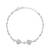 925 silver double heart & crystal link bracelet for women