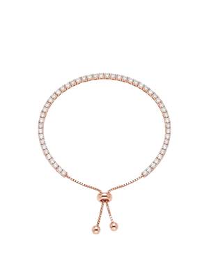 925 silver rose gold crystal tennis bracelet for women 1