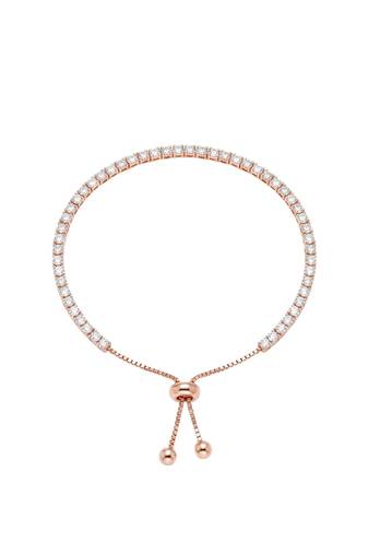925 silver rose gold crystal tennis bracelet for women