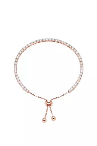 925 silver rose gold crystal tennis bracelet for women