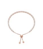 925 silver rose gold crystal tennis bracelet for women
