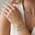 925 silver open heart link bracelet for women