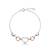 925 silver heart silver rose gold link bracelet for women