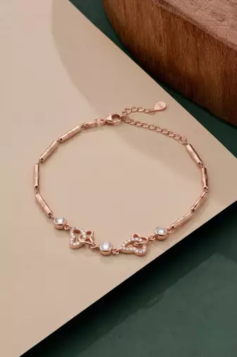 925 silver butterfly crystal bracelet for women