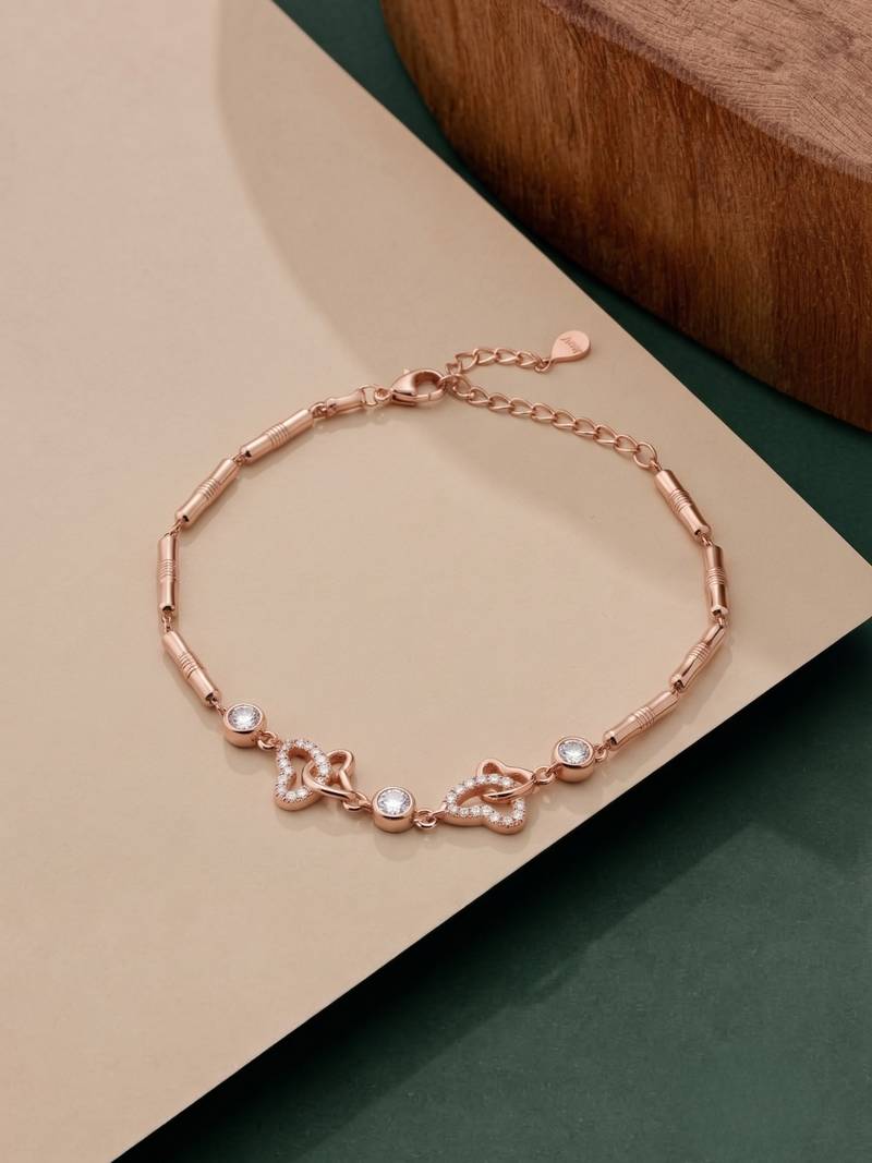 925 silver butterfly crystal bracelet for women