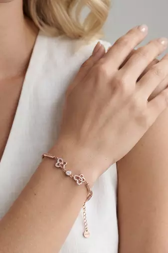 925 silver butterfly crystal bracelet for women