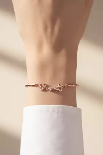 925 silver butterfly crystal bracelet for women