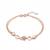 925 silver elegant crystal link rose gold bracelet for women