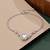 925 silver hexagonal crystal rose bracelet for women