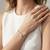 925 silver hexagonal crystal rose bracelet for women