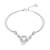 925 silver hexagonal crystal rose bracelet for women