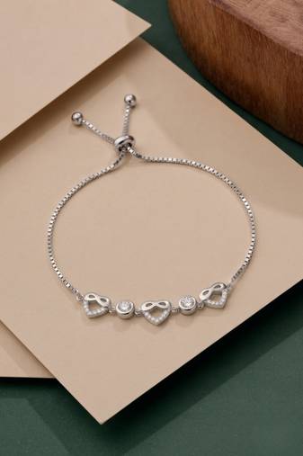 925 silver elowen heartline bracelet for women