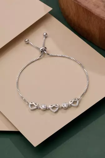 925 silver elowen heartline bracelet for women