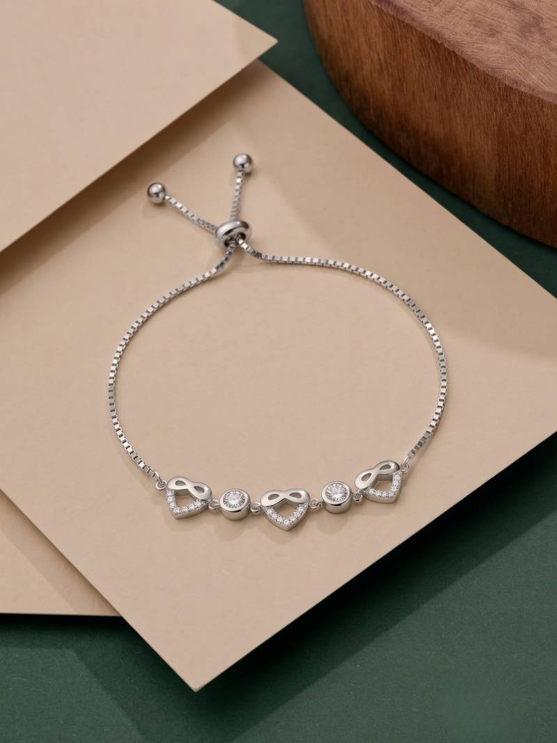 925 silver elowen heartline bracelet for women