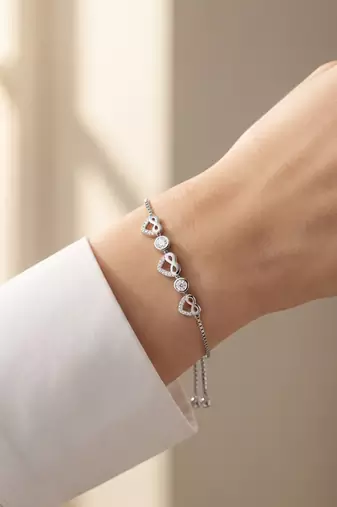 925 silver elowen heartline bracelet for women