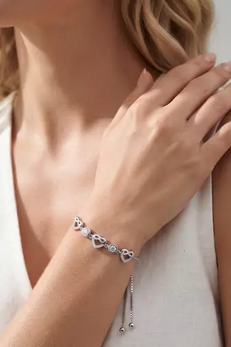 925 silver elowen heartline bracelet for women