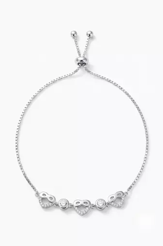 925 silver elowen heartline bracelet for women