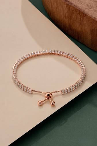 925 silver aurevia crystal row bracelet for women