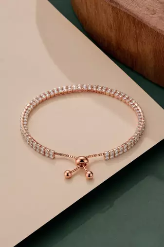 925 silver aurevia crystal row bracelet for women