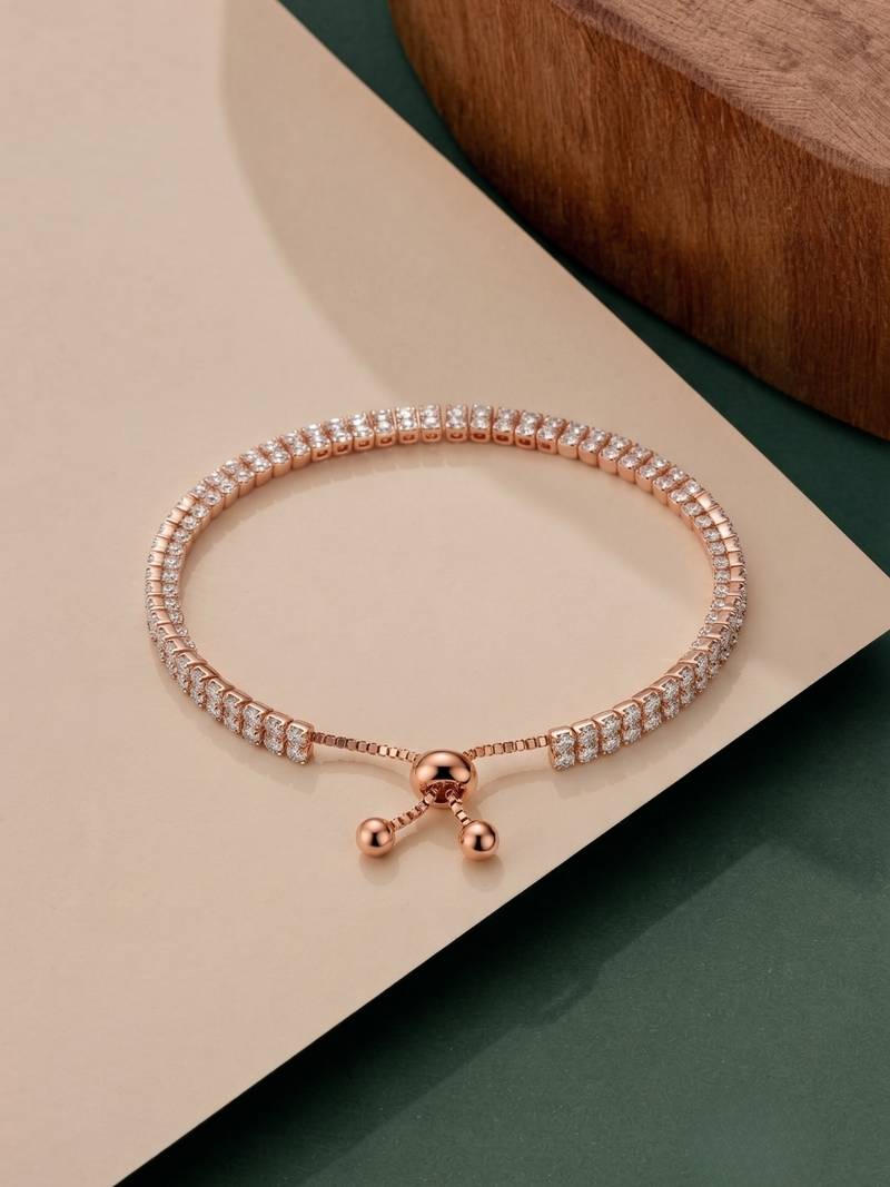 925 silver aurevia crystal row bracelet for women
