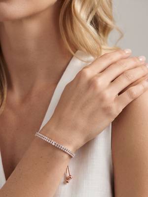 925 silver aurevia crystal row bracelet for women 3