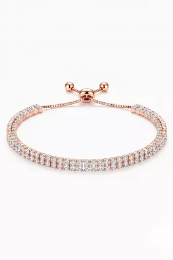 925 silver aurevia crystal row bracelet for women