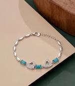 925 silver aquelle twinheart bracelet for women