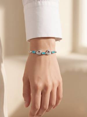 925 silver aquelle twinheart bracelet for women 2
