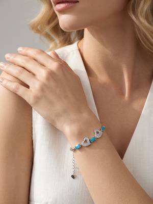925 silver aquelle twinheart bracelet for women 3