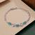 925 silver celestine aqua knot bracelet for women