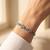 925 silver celestine aqua knot bracelet for women