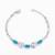 925 silver celestine aqua knot bracelet for women