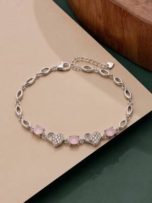 925 silver roselle heart blossom bracelet for women 1