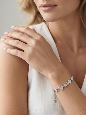 925 silver roselle heart blossom bracelet for women 3