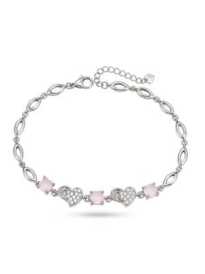 925 silver roselle heart blossom bracelet for women 4
