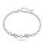 925 silver roselle heart blossom bracelet for women