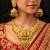 South Indian Lakshmi Temple Necklace Set with Jhumka Earrings, Antique Gold Finish Bridal Jewelry