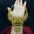 South Indian Lakshmi Temple Necklace Set with Jhumka Earrings, Antique Gold Finish Bridal Jewelry