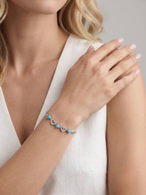 925 silver azure heart harmony bracelet for women 3