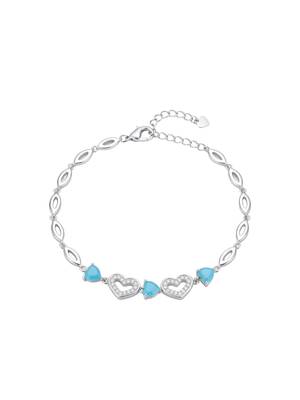 925 silver azure heart harmony bracelet for women 4