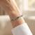 925 silver emerald celestine halo bracelet for women